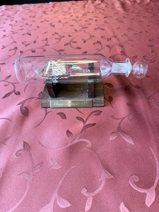 ⚓ Vintage Glass Ship in a Bottle – Clipper Siglo– 20cm Long – Nautical Decor - Bild 1 von 2