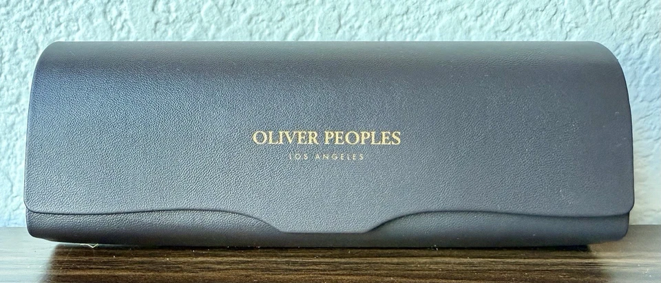 Oliver Peoples Los Angeles Sunglasses Leather CASE ONLY Brown Magnetic Closure - Image 1 of 4