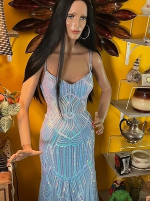 NWT  VERY CHER LIKE BLONDIE NITES SEQUIN CORSET FLOOR LENGTH DRESS SIZE 3 - Image 1 of 4