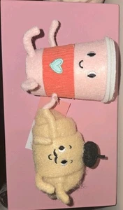 Target Spritz Felt Coffee & Croissant Duo Valentines-Easter 2024 together NEW - Picture 1 of 1