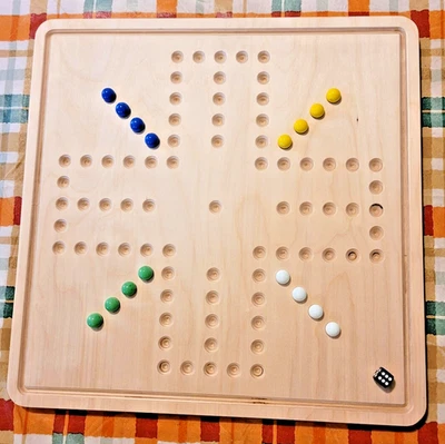 Wahoo marble board game LARGE 18" X 18" SIZE AMERICAN MADE  - Image 1 of 3