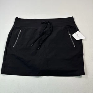 Athleta Trekkie North Skort gefütterter Rock UPF Ripstop Taschen schwarz Größe 14 - Bild 1 von 7