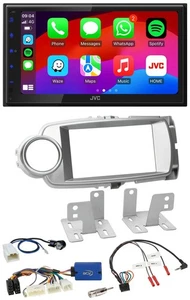 JVC Bluetooth 2DIN Lenkrad DAB USB Autoradio für Toyota Yaris 2011-2014 silber 2 - Bild 1 von 12