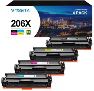 206X Toner Cartridges 4 Pack High Yield (with CHIP) Compatible Toner Cartridge - Picture 1 of 3