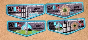 OA #470 Amangamek Wipit 2022 NOAC Fund Set of 4 Flaps - "9/11" 20th Ann - Mint - Bild 1 von 5