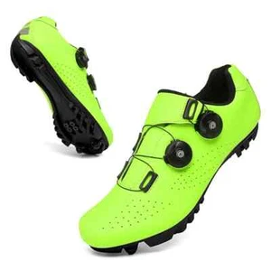 Men's MTB Mountain Road Self-Locking Cycling Lace-up Trainers Racing Shoes - Picture 1 of 32