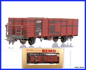 Bemo 2254 172 de 7451 100 vagones de mercancías "vagón de alta borda" RhB.  E 6612. EMBALAJE ORIGINAL nuevo - Imagen 1 de 7