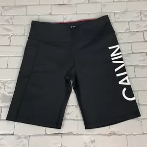 Calvin Klein Compression shorts. Large. Black white. 9” inseam. Logo NWT - Picture 1 of 12