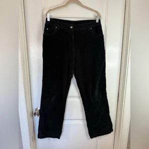 Woolrich Women’s Black Corduroy Straight Leg Pants - Size 8 - Picture 1 of 6