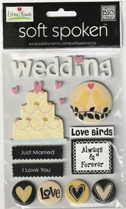 MAMBI Soft Spoken Ellen Kranz 3D Stickers WEDDING Theme 95262 Fast FREE Ship! - Picture 1 of 1