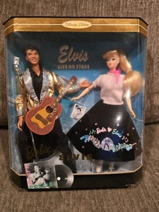 Barbie Loves Elvis Collector Edition Vintage Dolls Set 1996 Mattel 17450. NIB - Picture 1 of 12