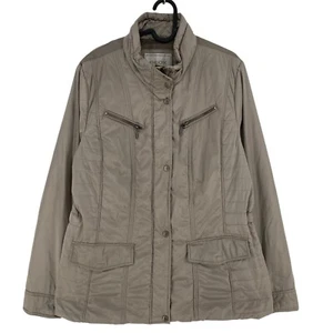 GEOX RESPIRA Beige Quilted Padded Jacket Coat Size EU 46 UK 16 UK 14 - Picture 1 of 12