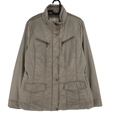 GEOX RESPIRA Beige Quilted Padded Jacket Coat Size EU 46 UK 16 UK 14 - Image 1 of 4