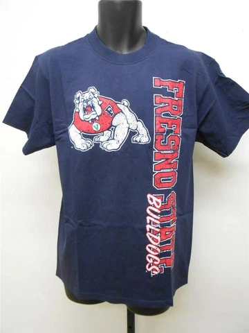 New Fresno State Bulldogs Adult sizes M-L-XL Navy Blue Shirt by Soffe Cover