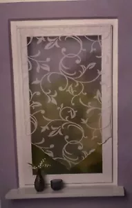 Fensterbehang Scheibengardine Scheibenhänger Ausbrenner Weiß Blume - Bild 1 von 1