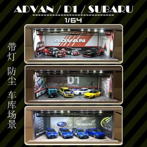 MC Hobby 1:64 Diorama Led Light Garage D1 GRAND PRIX ADVAN Subaru - Picture 1 of 13