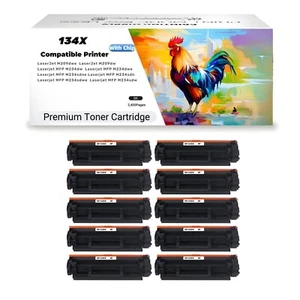 Compatible 10PK 134X Toner Cartridge for HP W1340X 134X M209 M234sdw *With Chip* - Picture 1 of 5