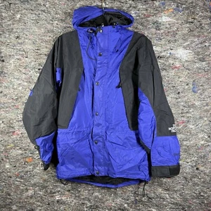 Vintage The North Face Jacket Mens XS Mountain Gore-Tex Parka Black Blue - Picture 1 of 19