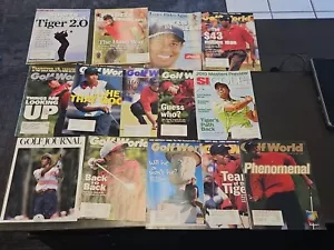 14 Magazine COVER ONLY Lot - TIGER WOODS w/ 1st Cover GOLF Journal World SI - Imagen 1 de 6