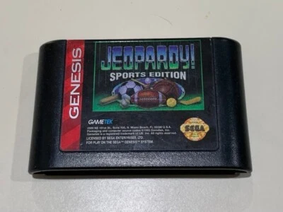 Jeopardy Sports Edition Sega Genesis 1994 Vintage Tested Works Video Game - Image 1 of 2