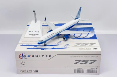 Modelo de jet JC Wings XX20221 United Airlines Boeing 757-200 N512UA diecast 1/200 Foto 1 de 4