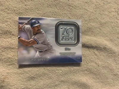 Dave Winfield 2021 Topps Update 70th Anniversary Logo Patch Card T70P-DW Yankees - Image 1 of 2