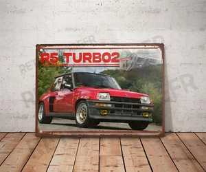 Plaque métal vintage renault 5 turbo2 Enseigne Garage Décoration R5 Déco atelier - Picture 1 of 3