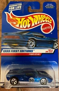 VINTAGE Hot Wheels 1999 First Editions Ford GT-40 1:64 Scale - Picture 1 of 2