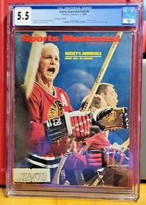 Bobby Hull Sports Illustrated CGC 5.5 Very Rare  Low POP Goat HOF MVP Blackhawks - Picture 1 of 3