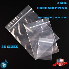 2 Mil Clear Zip Seal Plastic Bags Jewelry Zipper Top Lock Baggies Reclosable 2ML