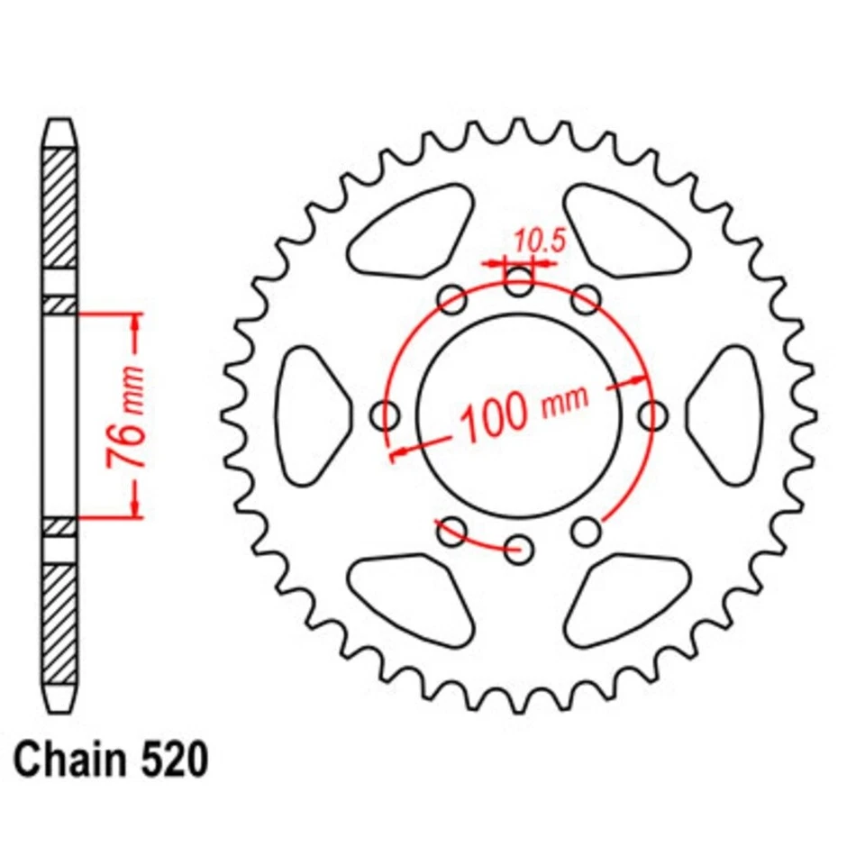 SuperSprox Rear Sprocket 48T for Suzuki SP500 1981-1983 >520 - Image 1 of 1