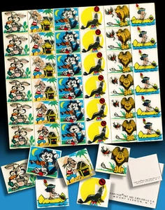 36 VARI VUE KAUGUMMI SAMMEL WACKELBILDER FINNIES im BLOCK USA 1960er LENTICULAR - Bild 1 von 5