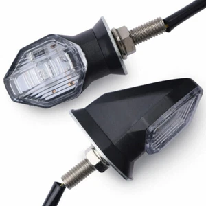 2 x Motorrad LED Blinker Kontrollleuchte Bernstein Für Suzuki Kawasaki Yamaha - Bild 1 von 10