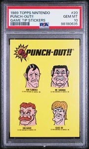 1989 Topps Nintendo Punch Out Sticker #20 PSA 10 #0635 - Bild 1 von 2