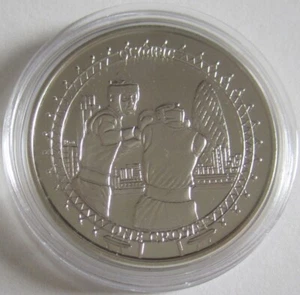 Isle of Man 1 Crown 2011 Olympics London Boxing & 30 St Mary Axe Silver - Picture 1 of 2