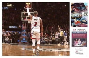 Dwayne Wade Signed Miami Heat FINAL GAME FAREWELL 8x10 Photo EXACT Proof JSA - Picture 1 of 5