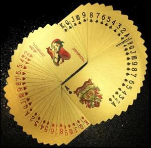 55 Spielkarten Aus Gold - Edel Spielkarten - Bild 1 von 8