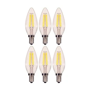Satco S29877 - 4.5 Watt B11 Clear LED Light Bulbs - 2700K - 120 Volt (6 Pack) - Picture 1 of 7