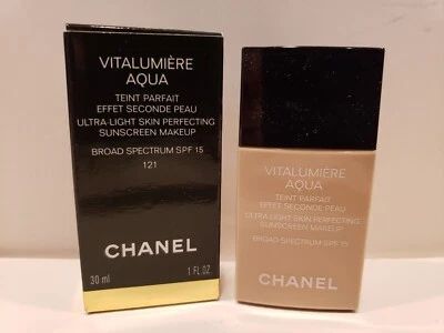 Chanel ~ Vitalumiere Aqua~Ultra Light Skin Perfect Makeup BS SPF 15 ~ 121 ~ NIB - Image 1 of 2