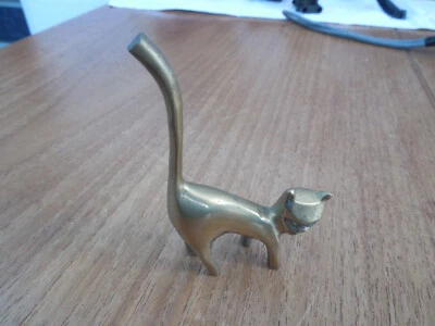 Bosse Rohac Hagenauer Gluttöter Baller Figur Katze Messing 9 cm (B) - Bild 1 von 4