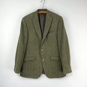 Barbour Tweed Sports Jacket Mens 40R Green Valley Mills Country Hacking Blazer - Picture 1 of 16