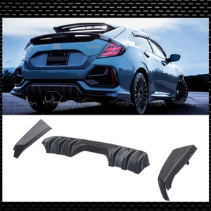 For 2019-2021 Honda Civic FK7 Hatchback Rear Bumper Diffuser Winglet Apron FRP - Picture 1 of 11
