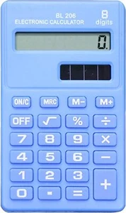 Blue Basic Standard Calculators Mini Digital Desktop Calculator with 8-Digit ... - Picture 1 of 6