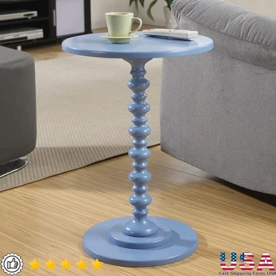 Mesa de husillo redonda Palm Beach acento interior fácil montaje duradero MDF nueva Foto 1 de 4