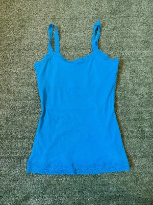 Womens Kirra 2000s Y2K Cami Sz M Fairy Coquette Cute Lace Trim Whimsical - Image 1 of 4