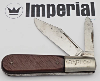 Cuchillo de Bolsillo Barlow Jack IMPERIAL EE. UU. De Colección Años 70 Acero al Carbono Foto 1 de 4