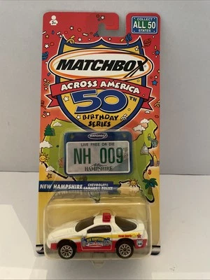 2001 MATCHBOX ACROSS AMERICA NEW HAMPSHIRE CHEVROLET CAMARO POLICE - NEW - Image 1 of 4