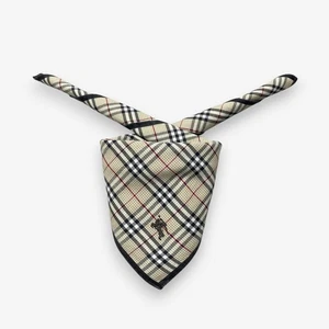 Vintage 90s Burberry Handkerchief Neckerchief Check Bandana Luxury Square Scarf - Picture 1 of 4