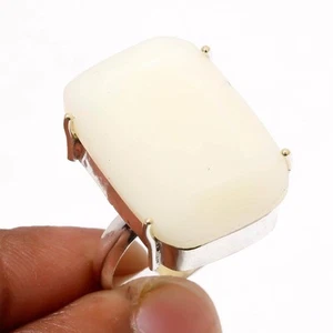 Chalcedony Gemstone Ring Handmade Antique Design Women's Jewelry 6.50" MXR 6512 - Picture 1 of 5