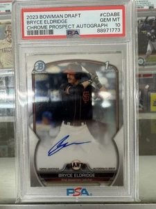 Bowman Draft 2023 Bryce Eldridge Chrome Auto 1° #CDA-BE Giants PSA 10 - Foto 1 di 2